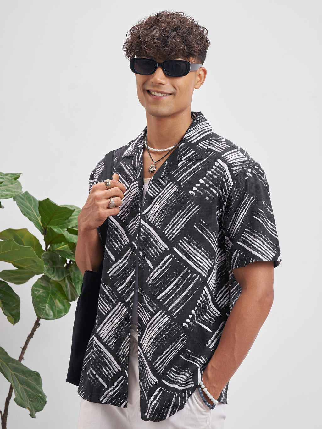 Highlander Men Black Printed Relaxed Fit Casual Shirt - Black - Image 4