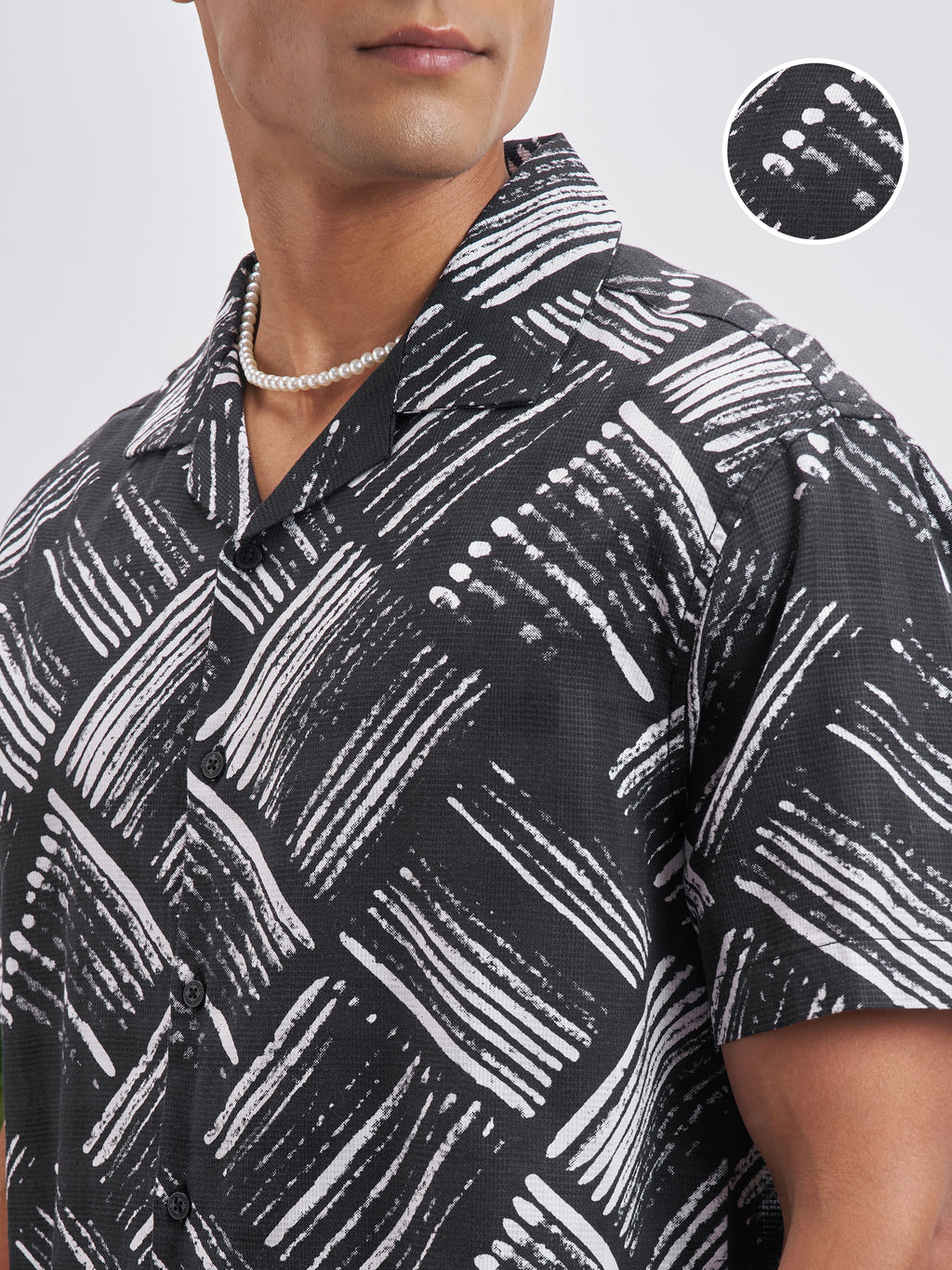 Highlander Men Black Printed Relaxed Fit Casual Shirt - Black - Image 5
