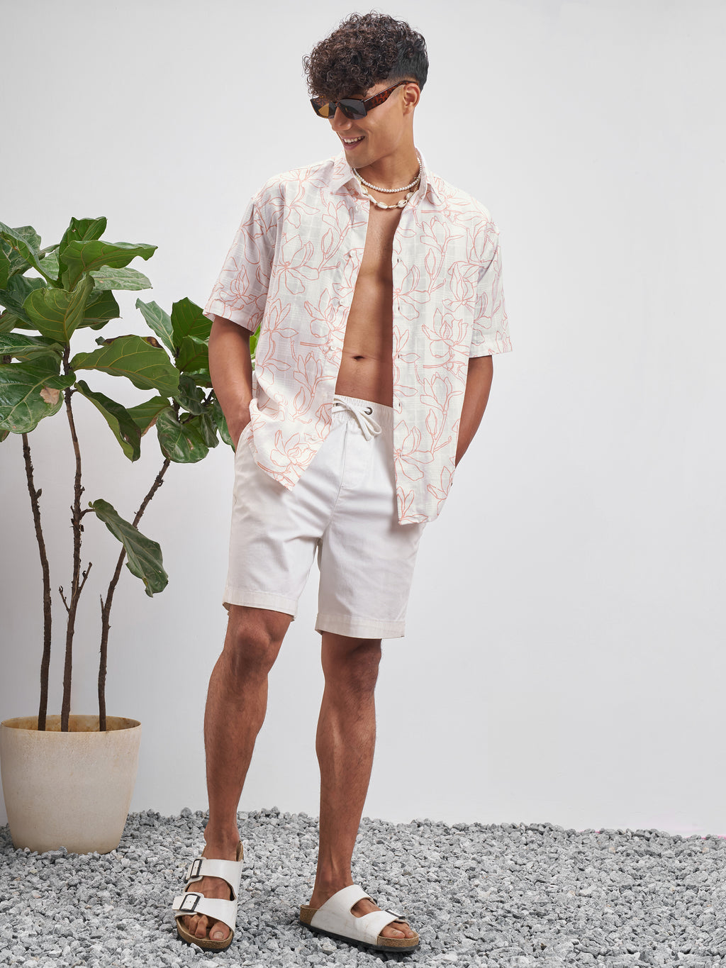 Highlander Men White Printed Relaxed Fit Casual Shirt - White - Image 2