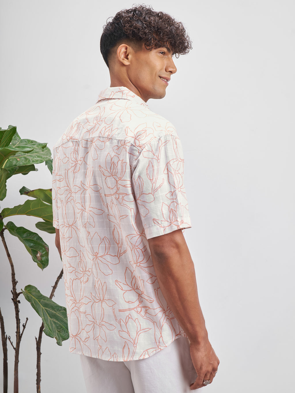 Highlander Men White Printed Relaxed Fit Casual Shirt - White - Image 3