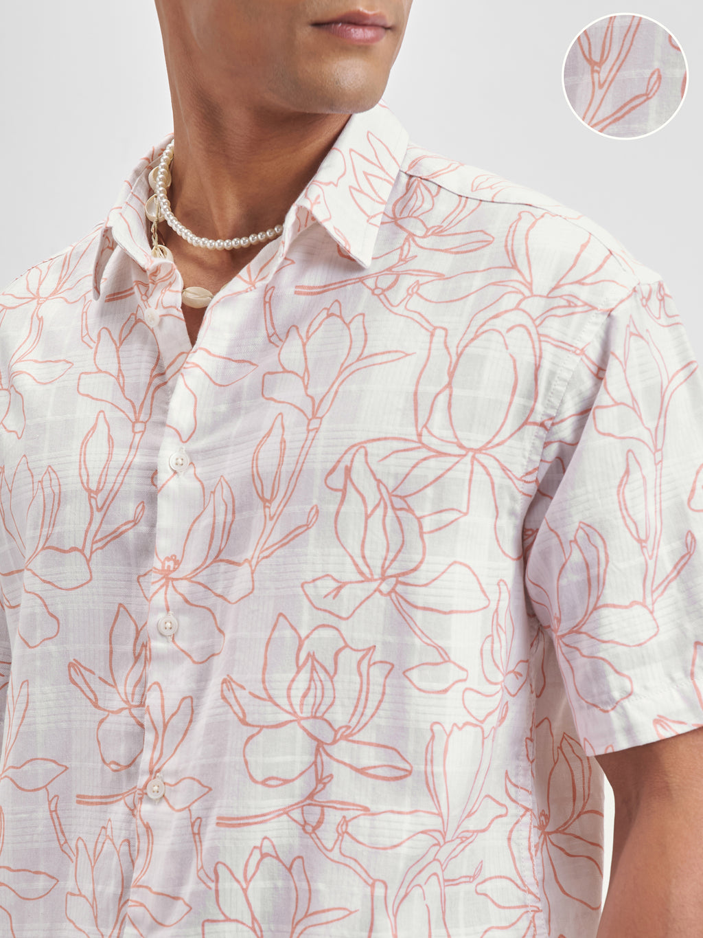 Highlander Men White Printed Relaxed Fit Casual Shirt - White - Image 5