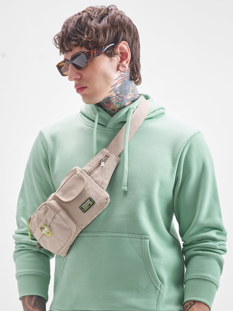 Highlander Men Green Hooded Pullover Sweatshirt - Green - Image 1