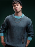 Highlander Men Charcoal Round Neck Pullover Sweater - Charcoal - Image 1