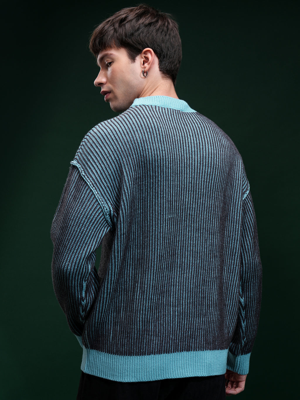 Highlander Men Charcoal Round Neck Pullover Sweater - Charcoal - Image 3