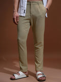 Highlander Men Brown Slim Fit Solid Chinos - Brown - Image 1