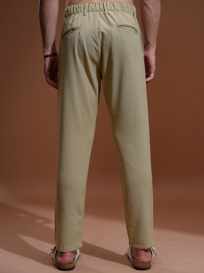 Highlander Men Brown Slim Fit Solid Chinos - Brown - Image 3