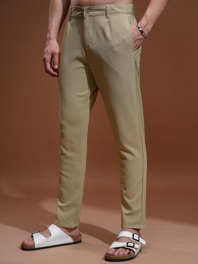 Highlander Men Brown Slim Fit Solid Chinos - Brown - Image 4