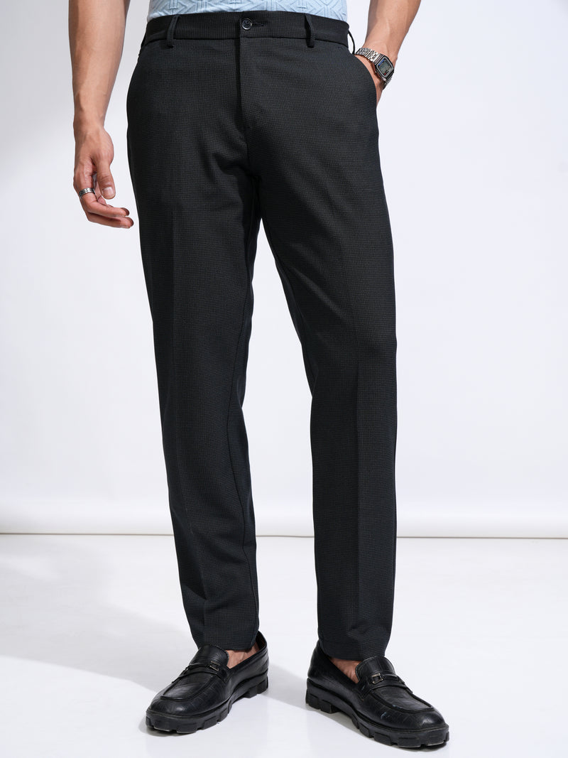 Highlander Men Charcoal Slim Fit Solid Casual Trouser - Charcoal - Image 1