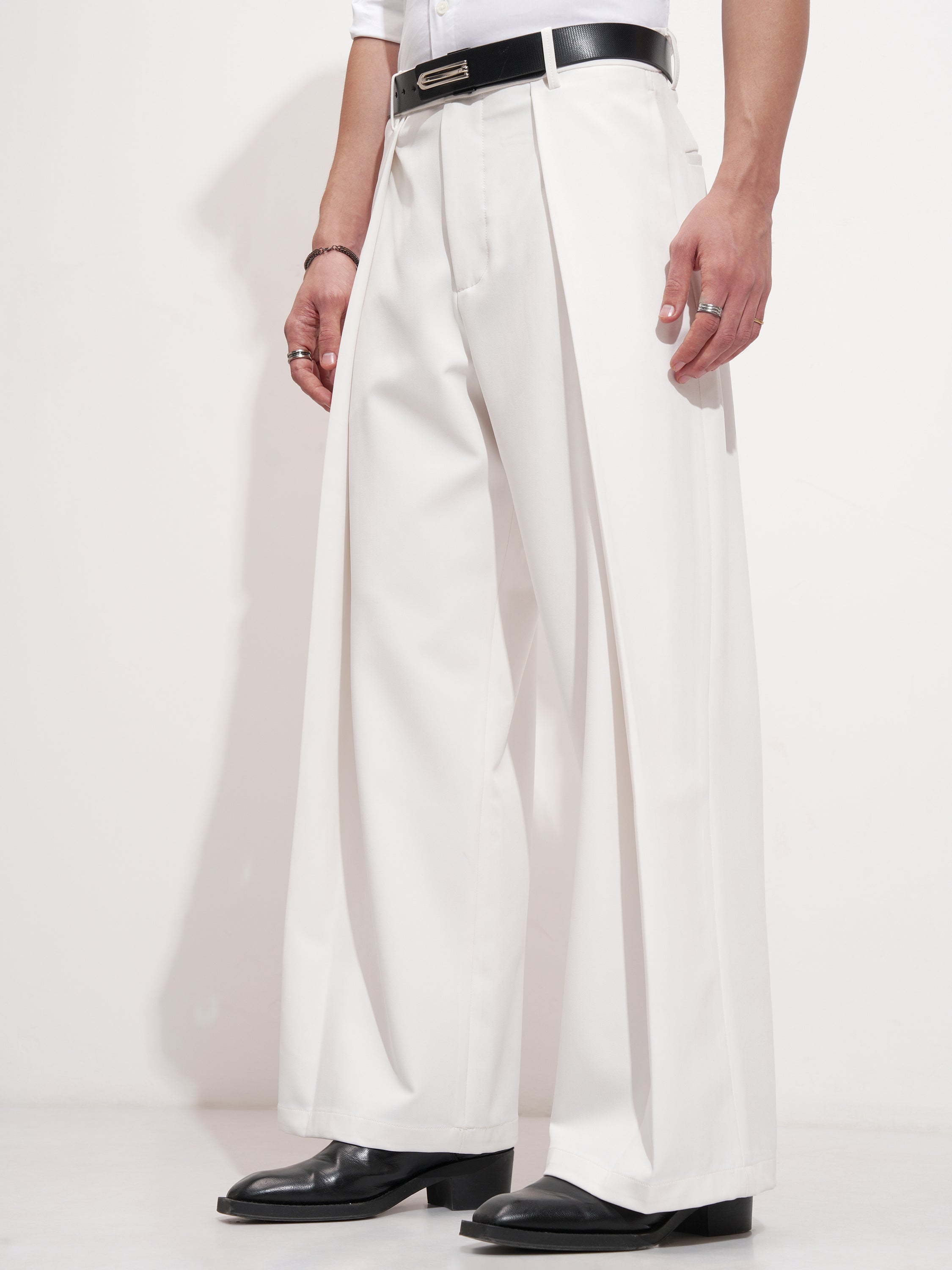 Highlander Men Grey Samurai Fit Solid Formal Trouser - Grey - Image 3