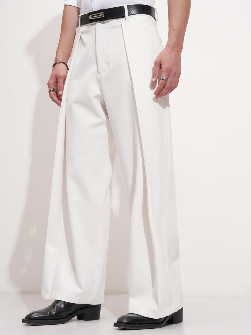 Highlander Men Grey Samurai Fit Solid Formal Trouser - Grey - Image 4