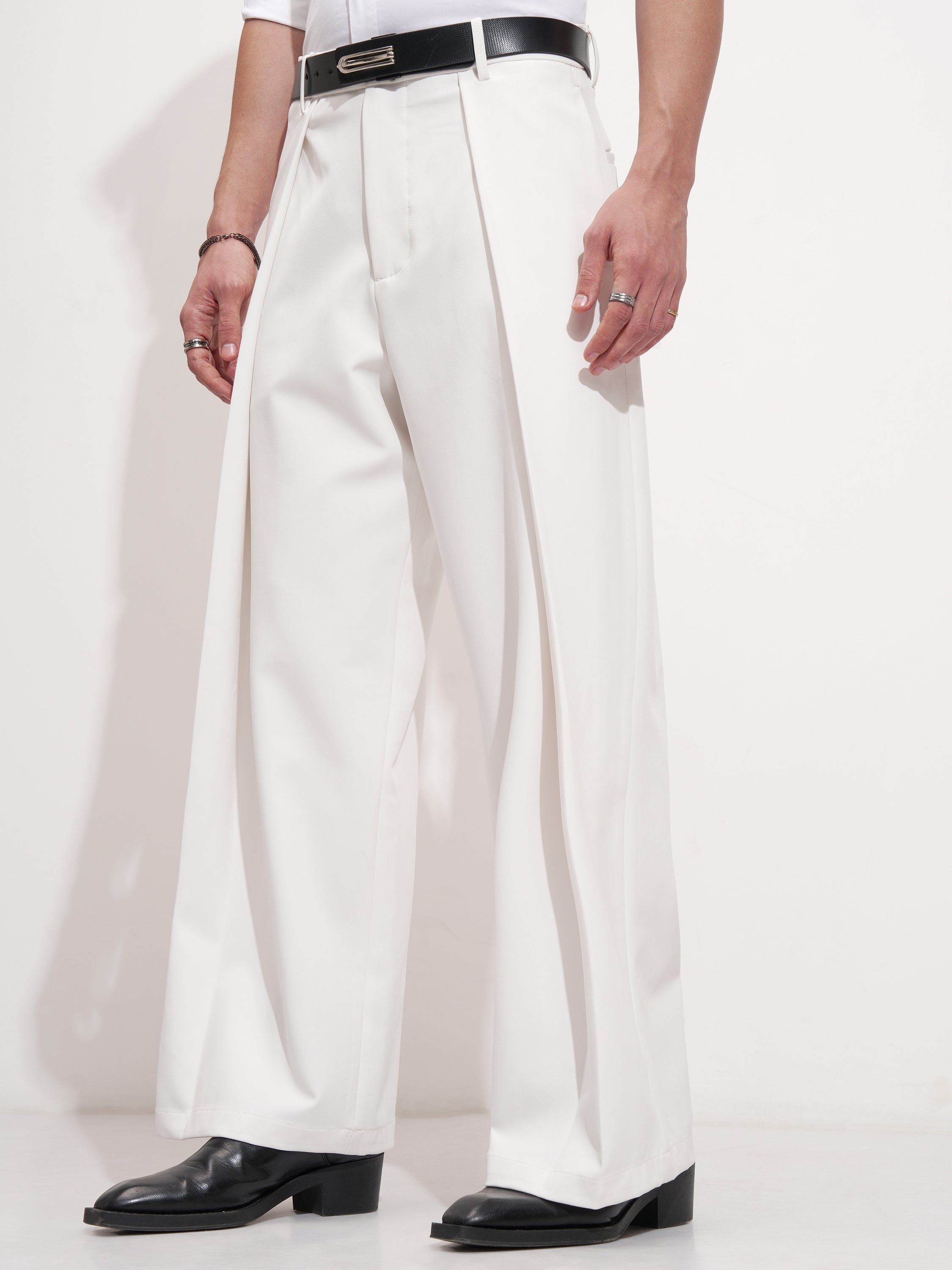 Highlander Men Grey Samurai Fit Solid Formal Trouser - Grey - Image 4