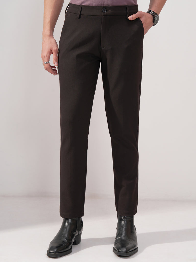 Highlander Men Purple Slim Fit Solid Formal Trouser - Purple - Image 1