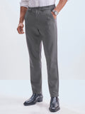 Highlander Men Grey Slim Fit Solid Formal Trouser - Grey - Image 1