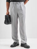 Highlander Men Grey Solid Formal Trouser - Grey - Image 1