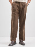 Highlander Men Brown Solid Formal Trouser - Brown - Image 1