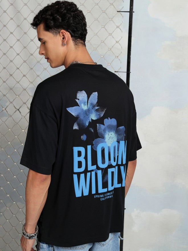 Highlander Men Black Printed Round Neck T-Shirt - Black - Image 1