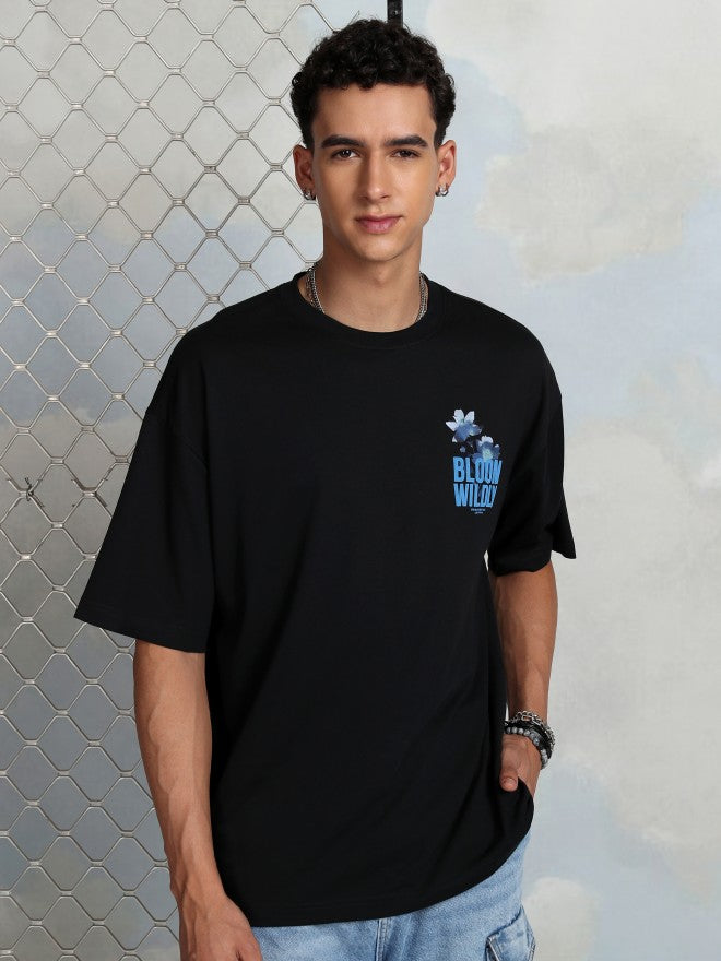 Highlander Men Black Printed Round Neck T-Shirt - Black - Image 3