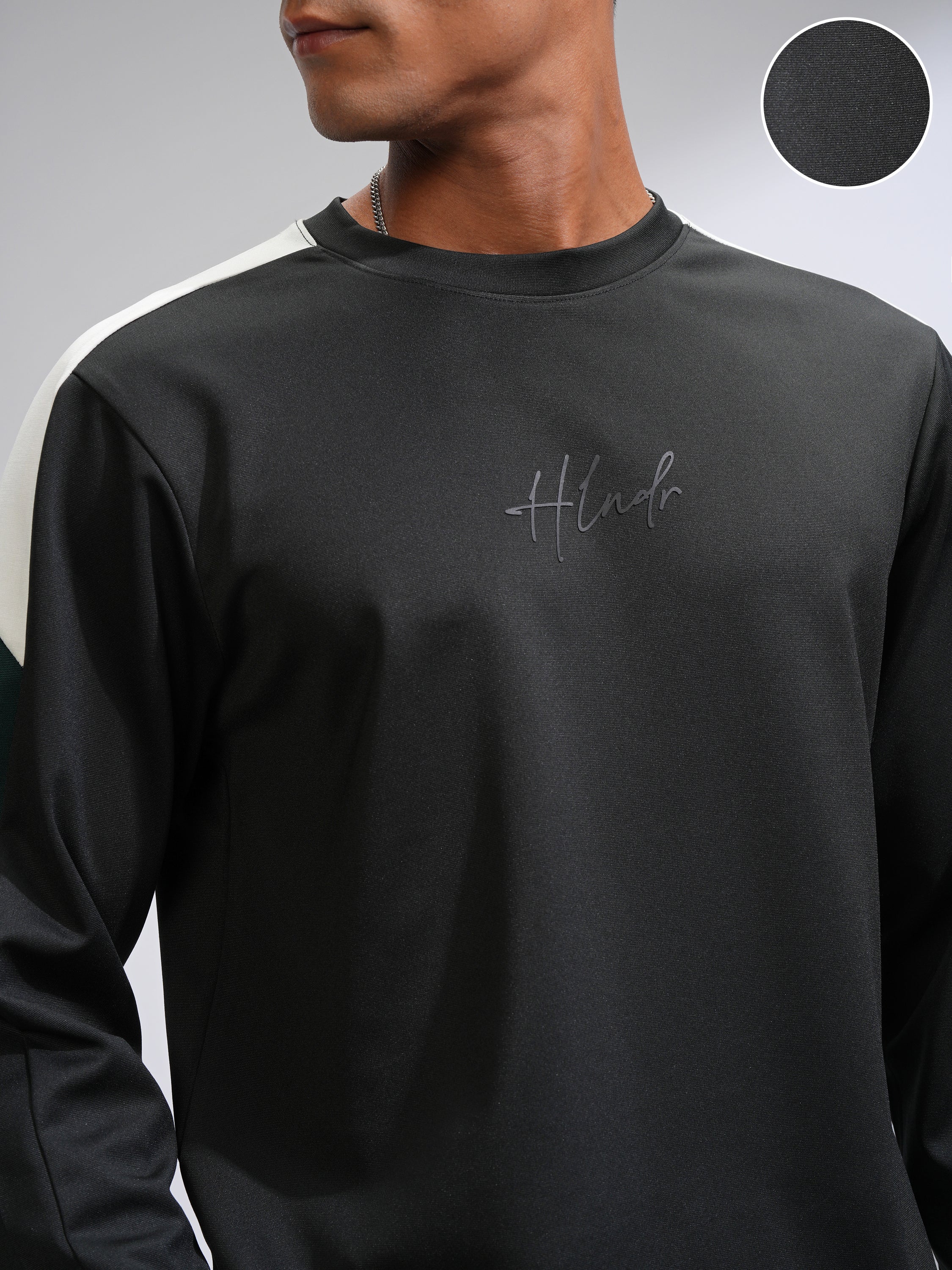 Highlander Men Black Solid Round Neck T-Shirt - Black - Image 5