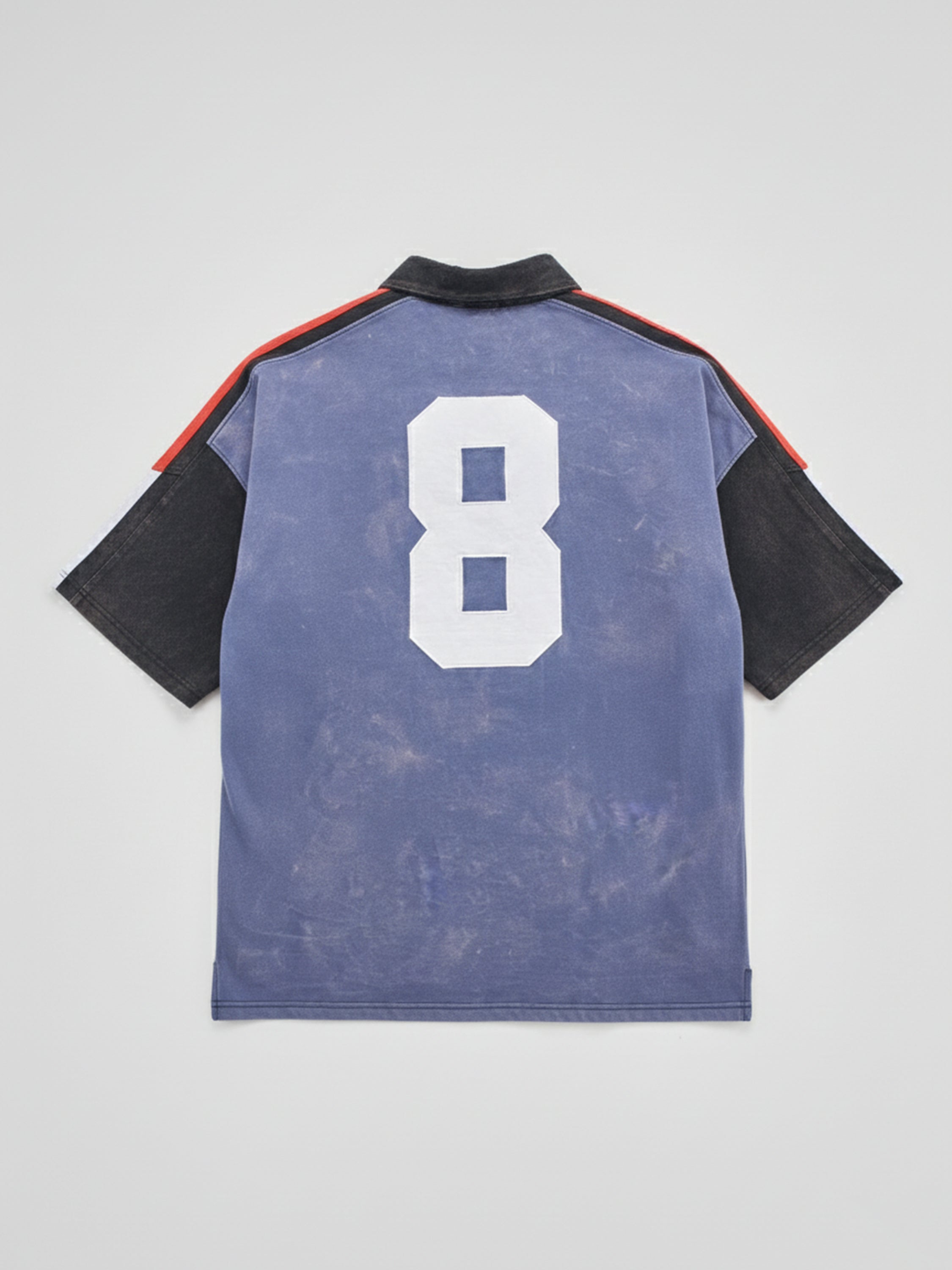Highlander Men Blue Printed Polo Collar T-Shirt - Blue - Image 5