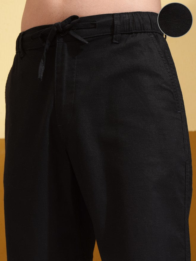 Highlander Men Black Regular Fit Shorts - Black - Image 5