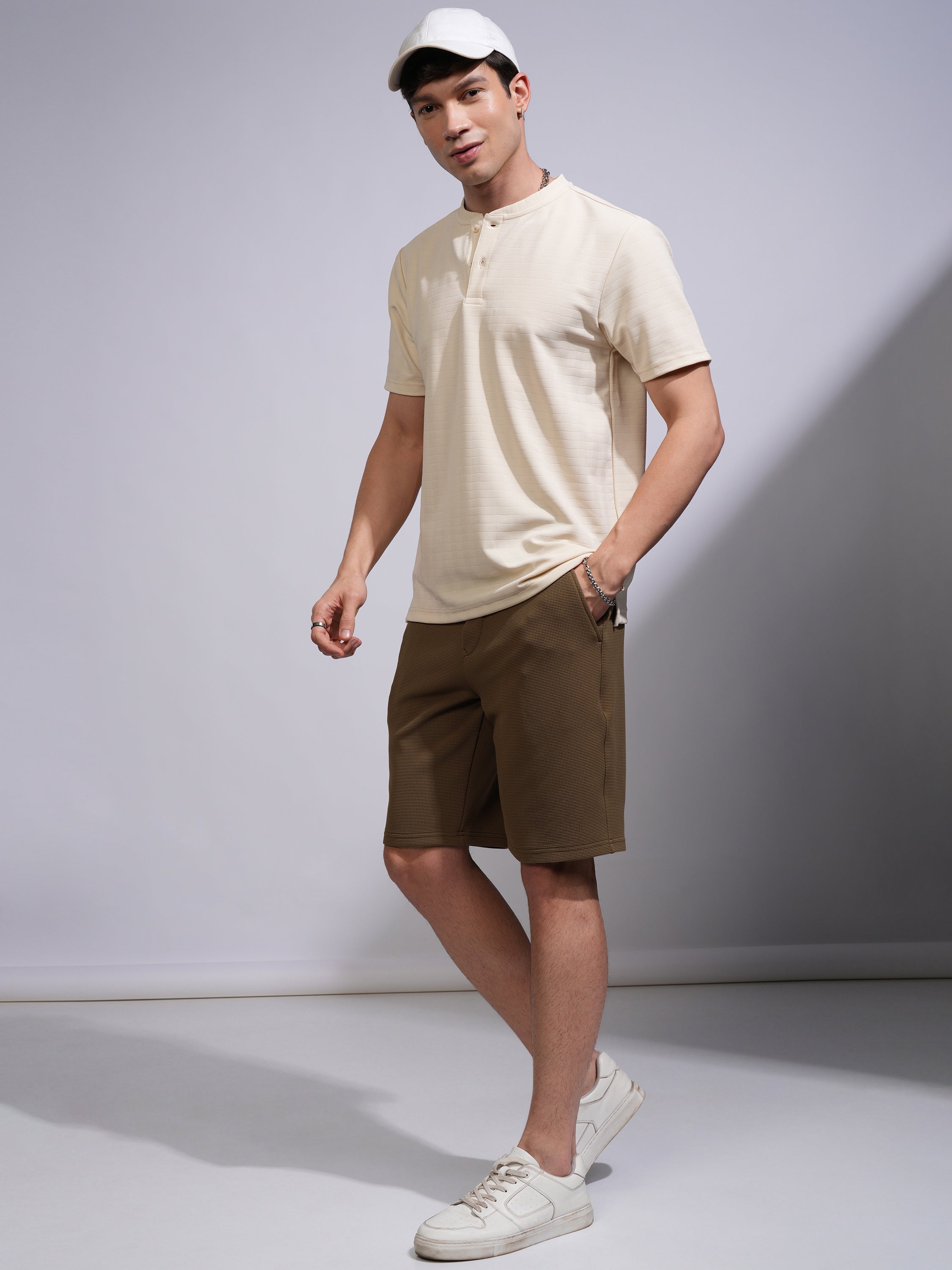 Highlander Men Brown Regular Fit Shorts - Brown - Image 2