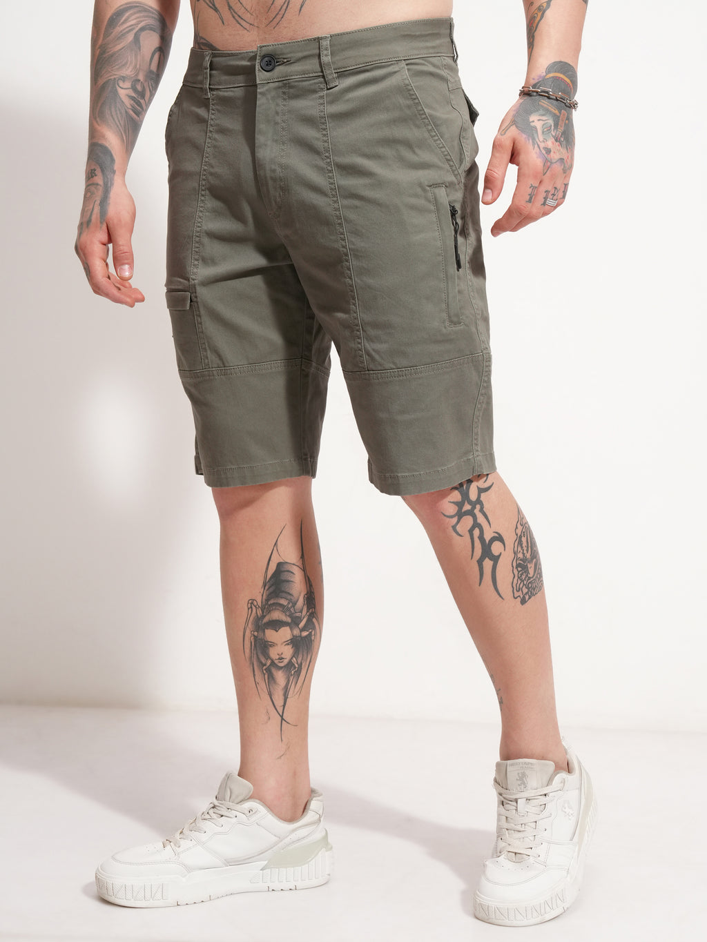 Highlander Men Teal Relaxed Fit Cargo Shorts - Teal - Image 4