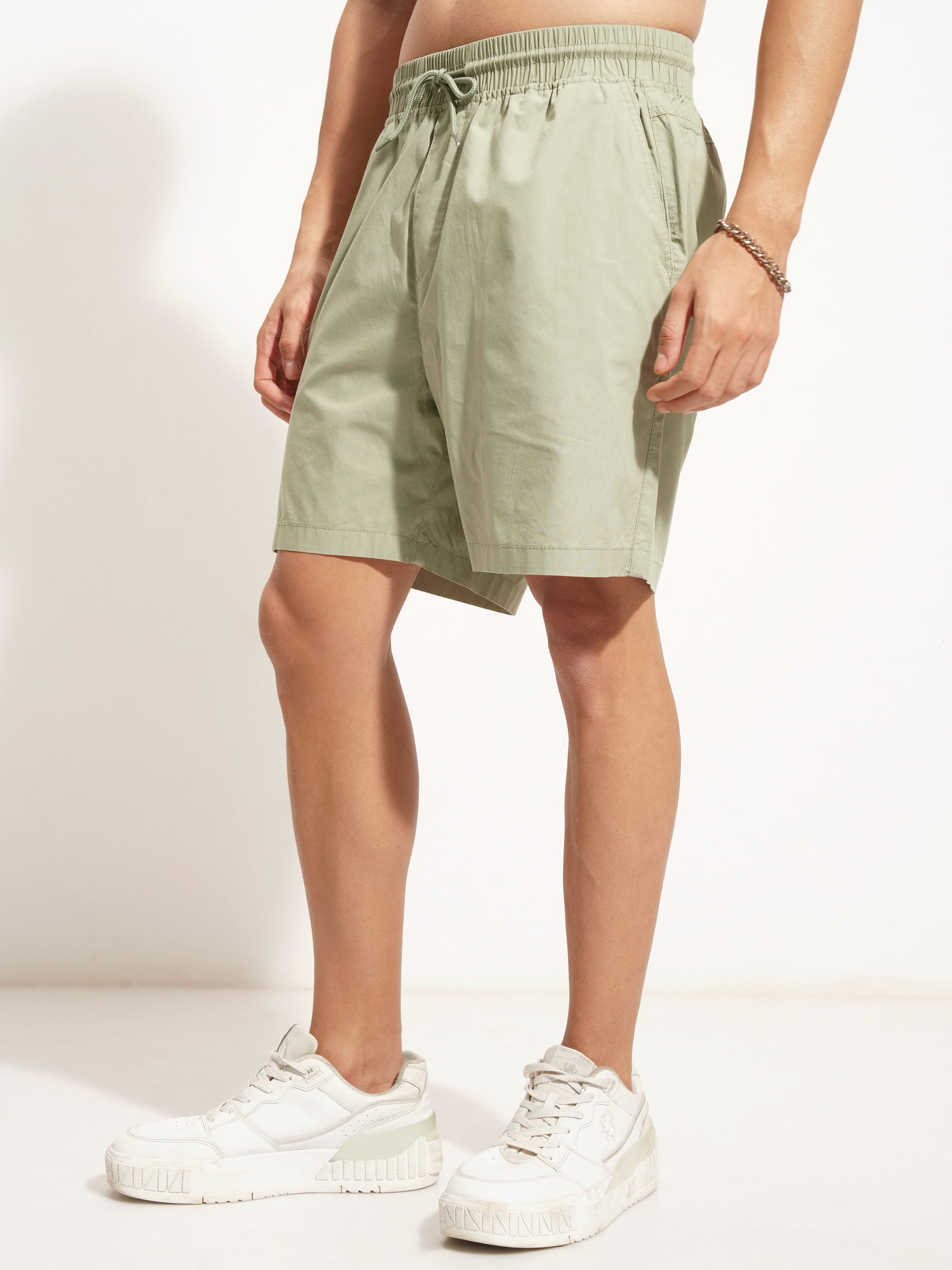 Highlander Men Olive Relaxed Fit Shorts - Olive - Image 4