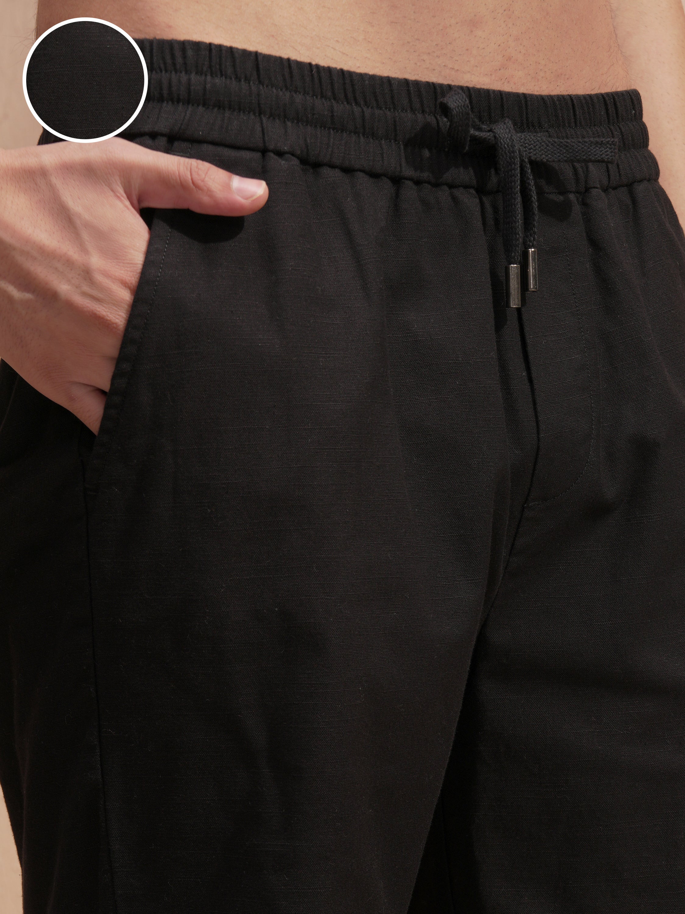Highlander Men Black Loose Fit Shorts - Black - Image 5
