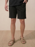 Highlander Men Black Relaxed Fit Shorts - Black - Image 1