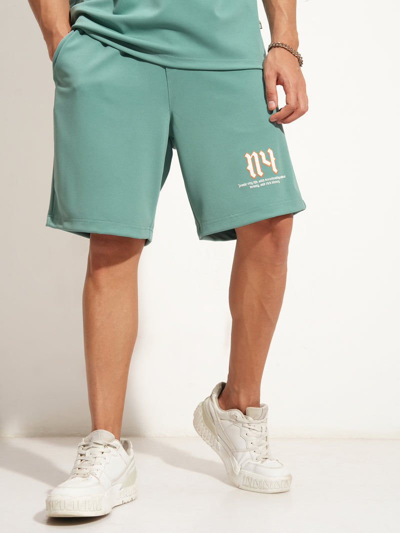 Highlander Men Green Loose Fit Shorts - Green - Image 1
