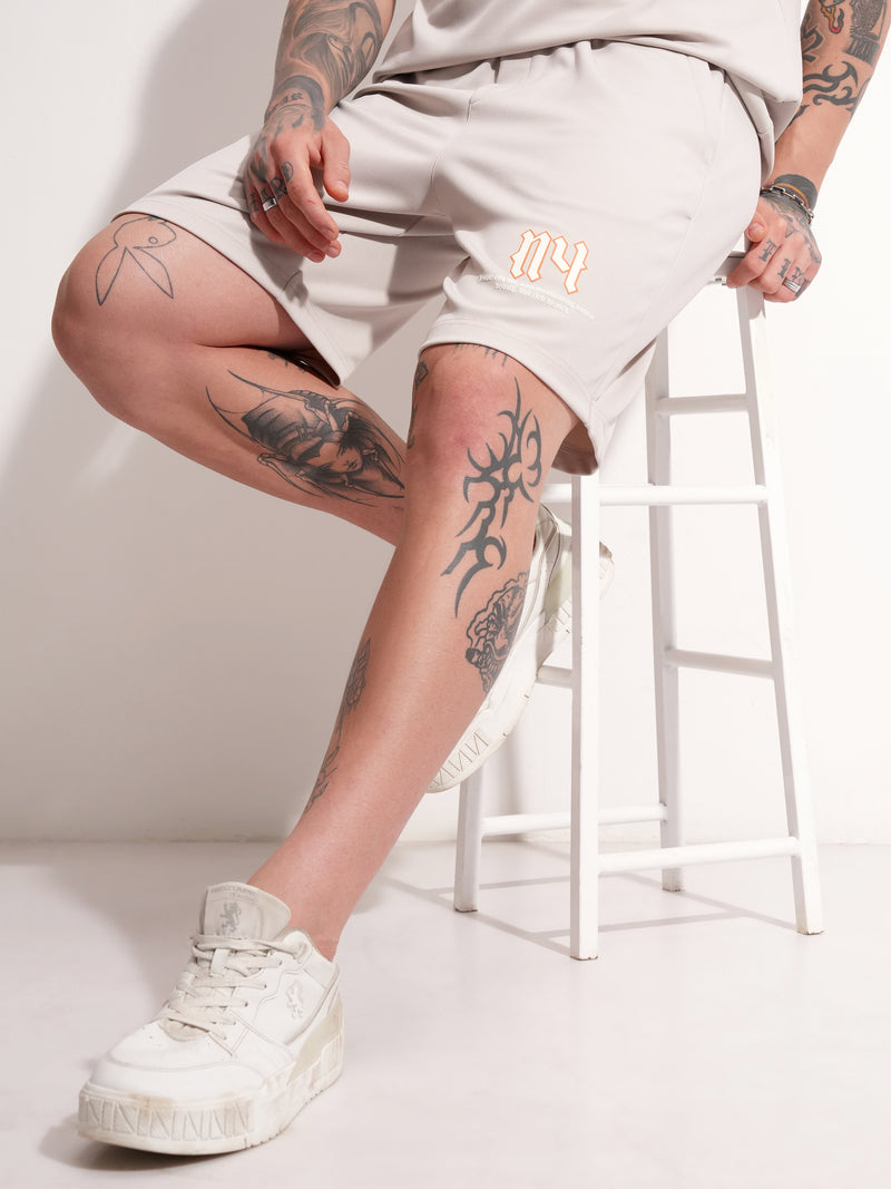 Highlander Men Cream Loose Fit Shorts - Cream - Image 1