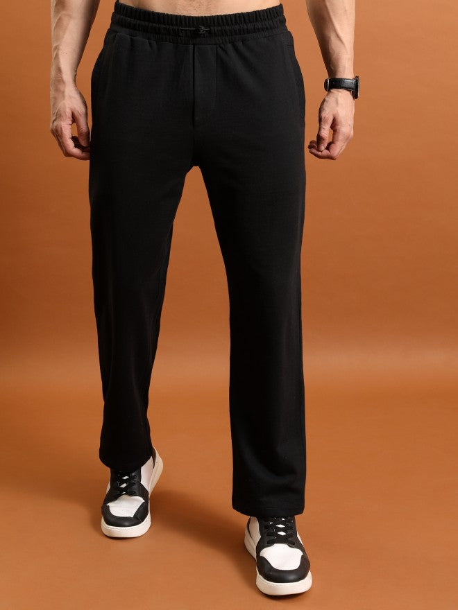 Highlander Men Black Relaxed Fit Track Pant - Black - Image 1