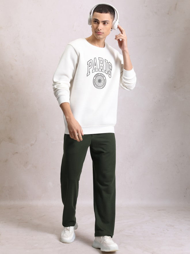 Highlander Men Olive Relaxed Straight Fit Track Pant - Olive - Image 2