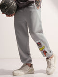 Marvel By Highlander Men Grey Dogpool Printed Baggy Fit Joggers - Grey - Image 1