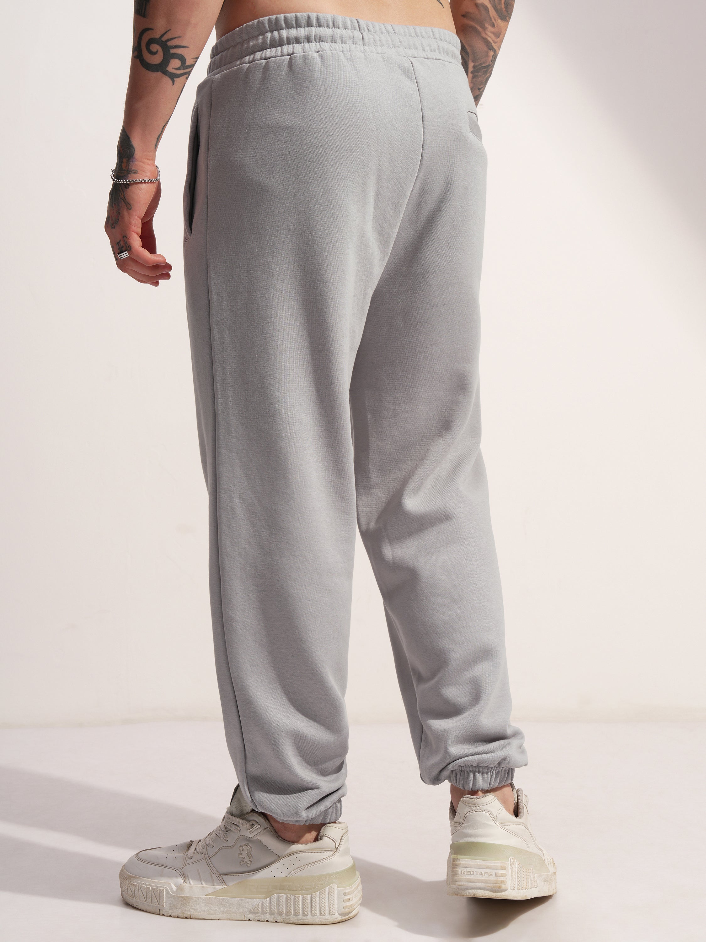 Marvel By Highlander Men Grey Dogpool Printed Baggy Fit Joggers - Grey - Image 3