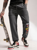 Marvel By Highlander Men Grey Dogpool Printed Baggy Fit Joggers - Grey - Image 1