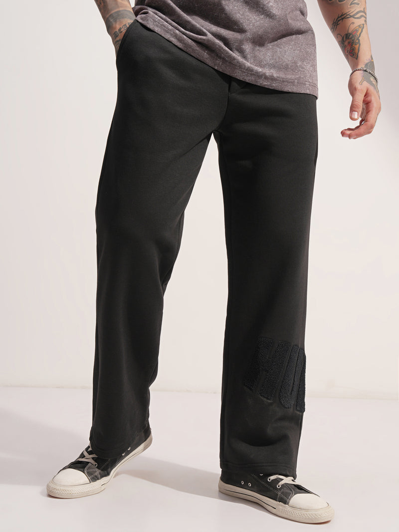 Marvel By Highlander Men Black Hulk Baggy Solid Casual Trouser - Black - Image 1