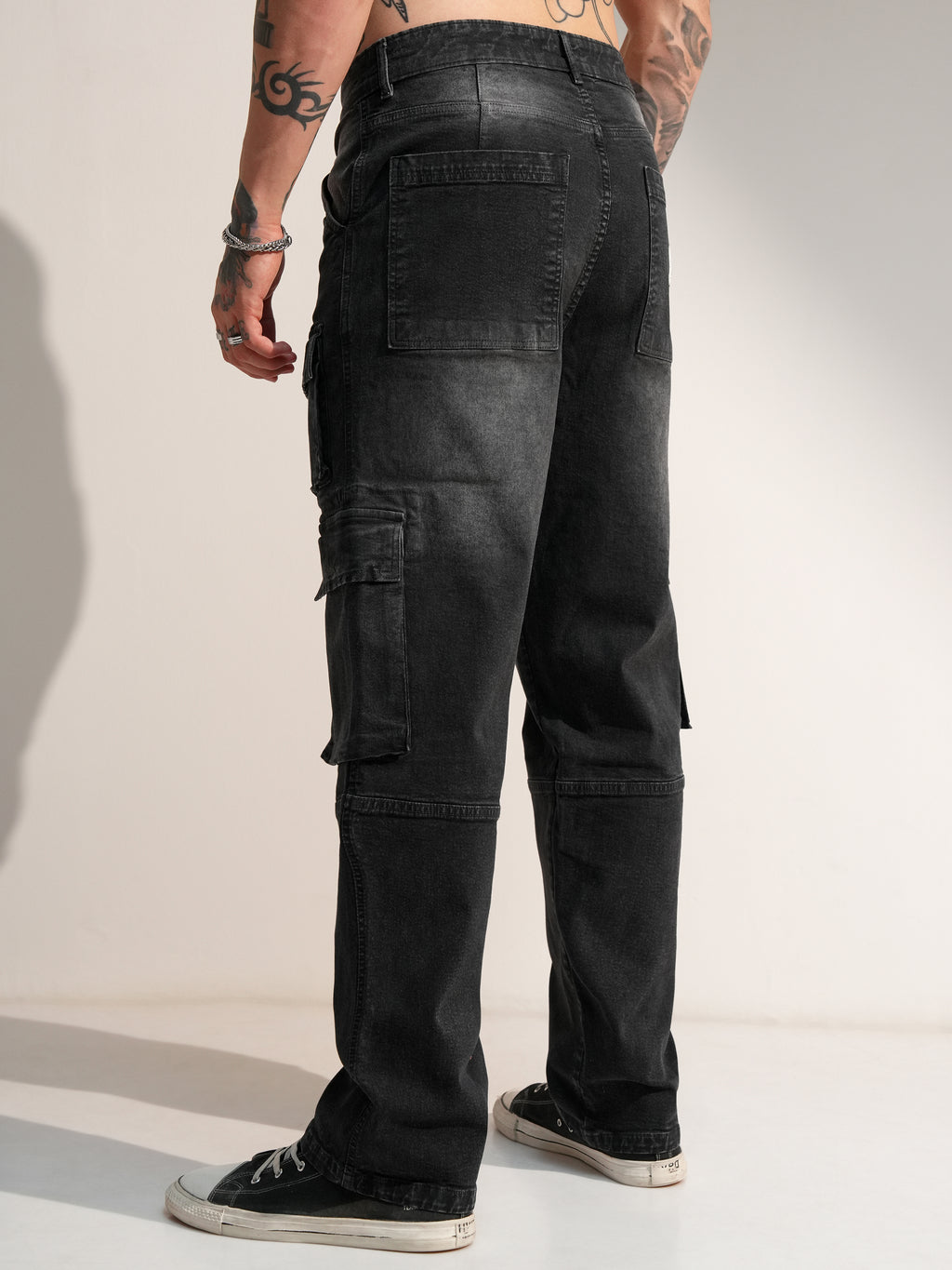 Marvel By Highlander Men Black Black Panther Baggy Stretchable Jeans - Black - Image 3