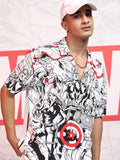 Marvel By Highlander Men White Avengers Printed Relaxed Fit Casual Shirt - White - Image 1