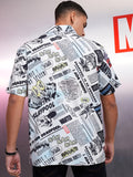 Marvel By Highlander Men Multi Deadpool Printed Relaxed Fit Casual Shirt - Multi - Image 1