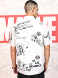 Marvel By Highlander Men Grey Deadpool And Wolverine Printed Relaxed Fit Casual Shirt - Grey - Image 1
