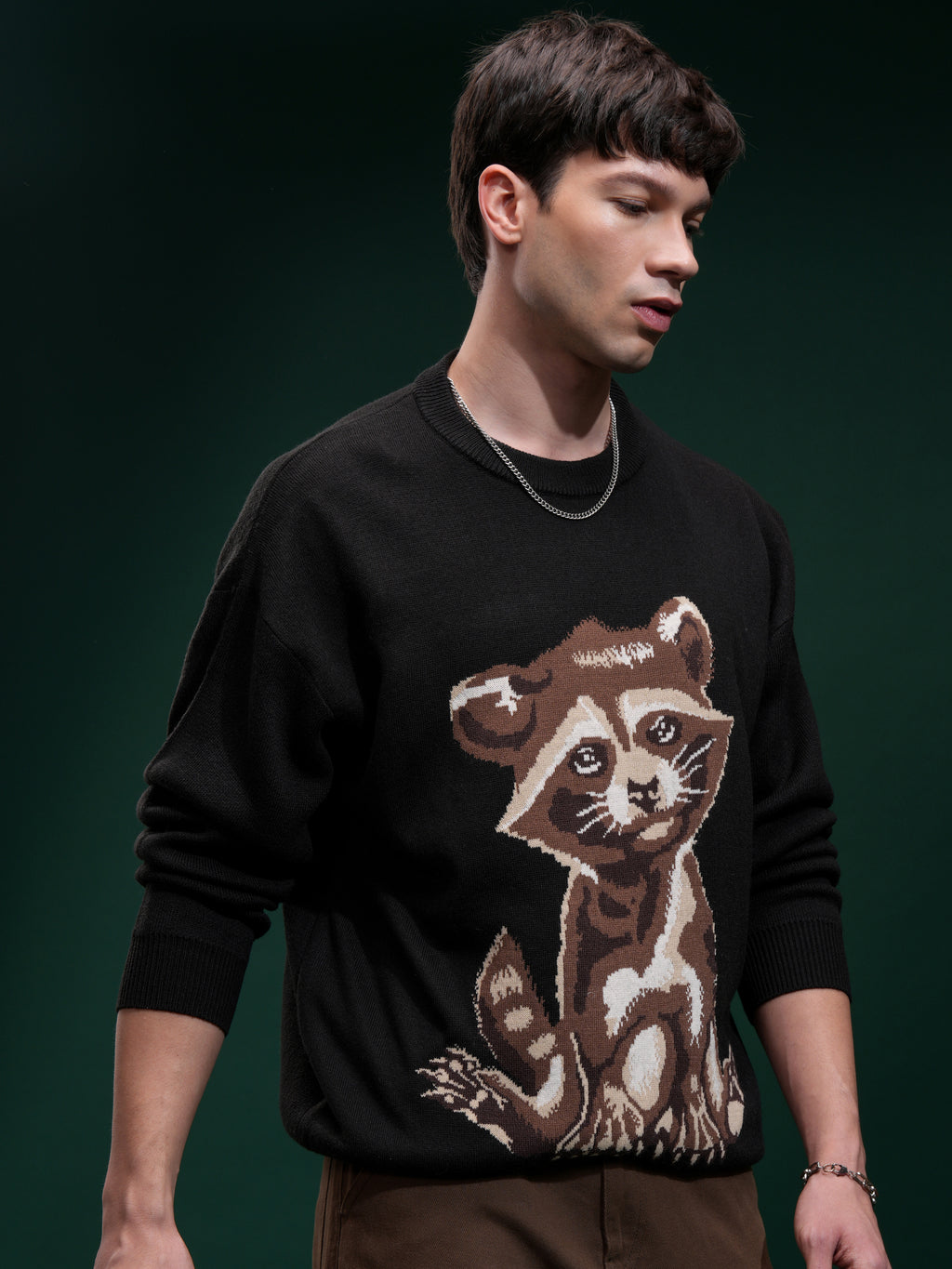 Marvel By Highlander Men Black Rocket Round Neck Pullover Sweater - Black - Image 6