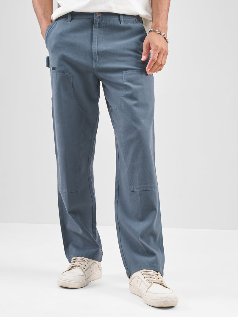 Marvel By Highlander Men Blue Avengers Straight Fit Solid Regular Trouser - Blue - Image 1