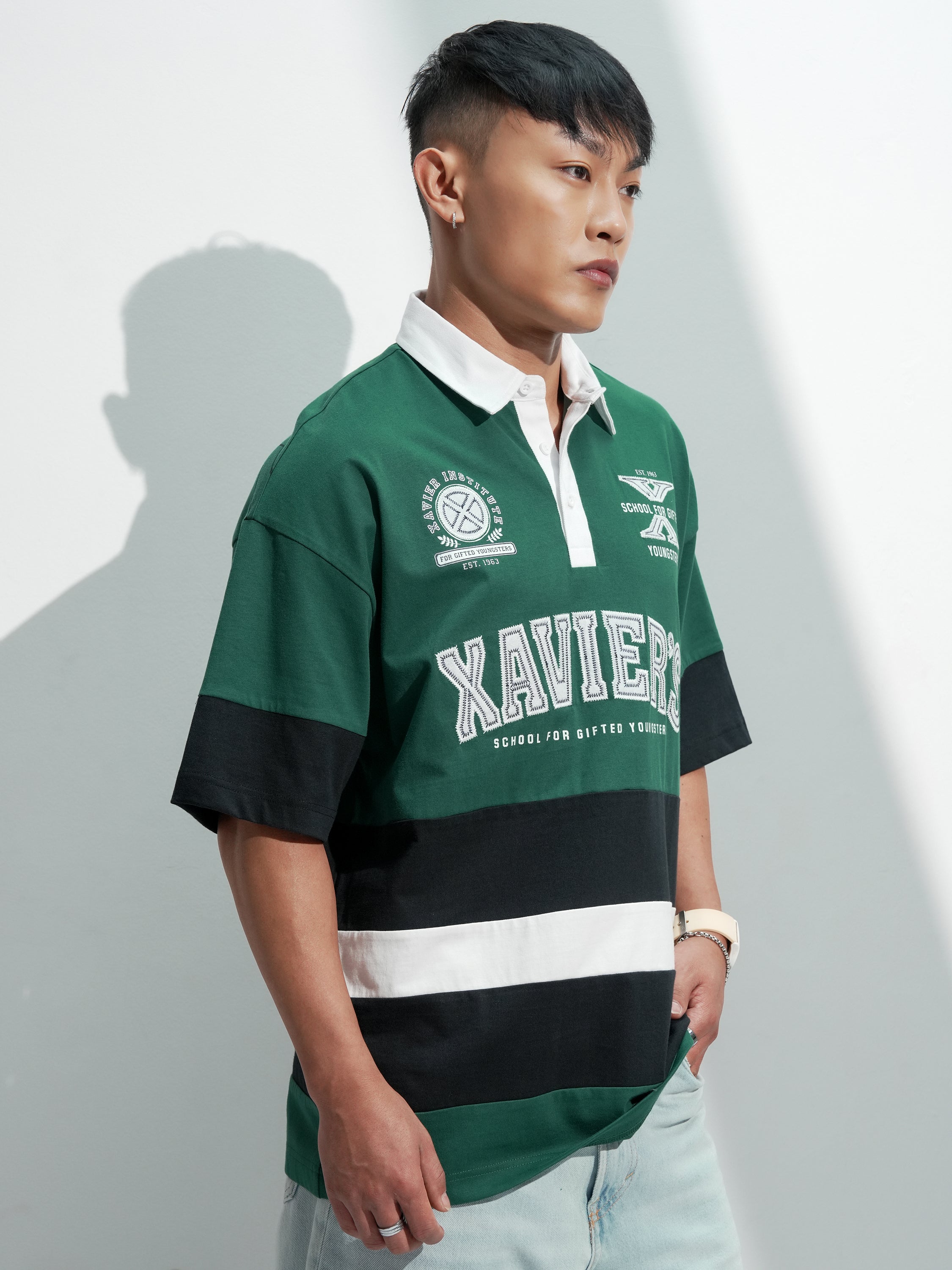 Marvel By Highlander Men Green X-Men Printed Polo Collar T-Shirt - Green - Image 6