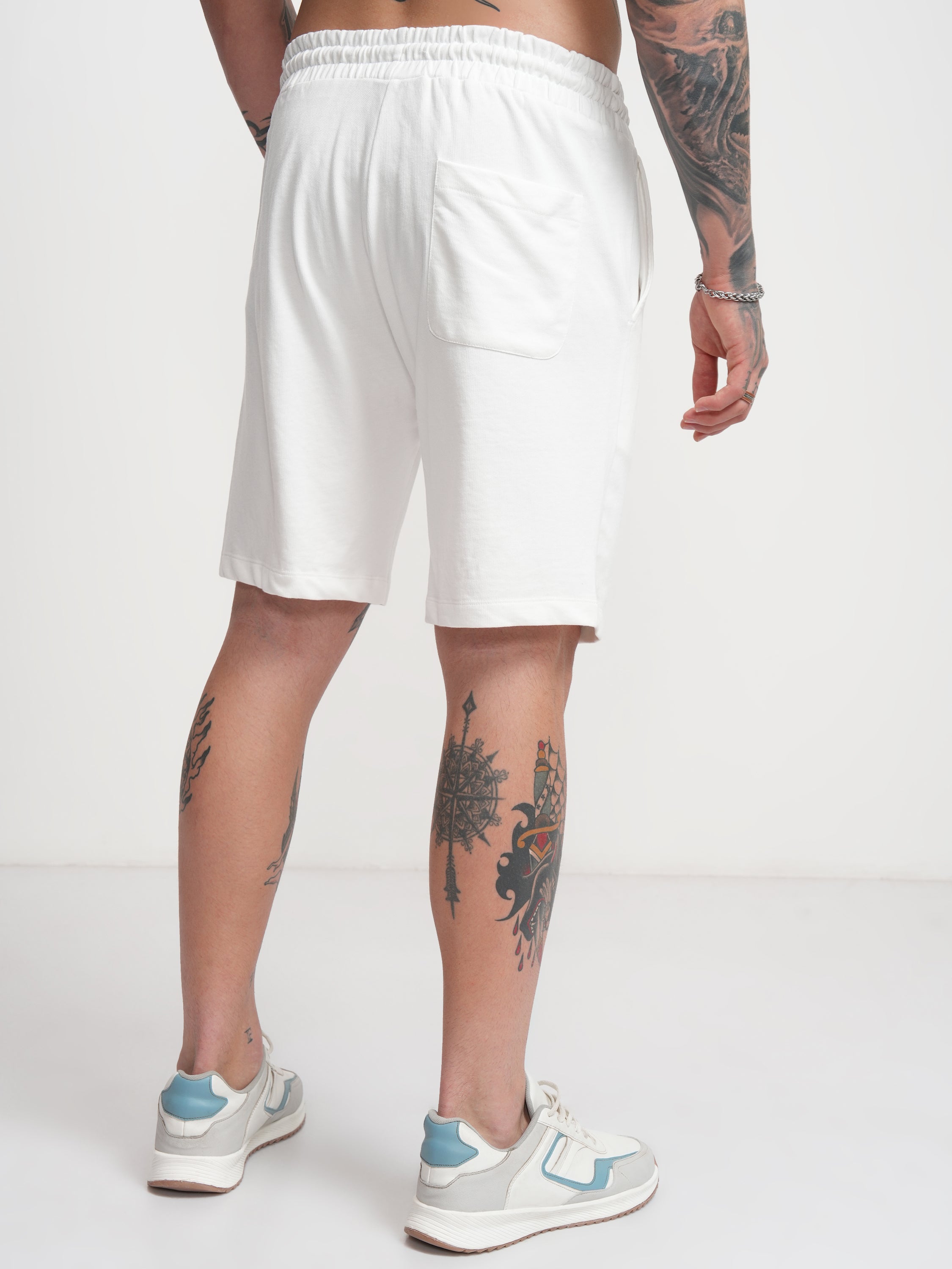 Star Wars By Highlander Men Off White Darth Vader Relaxed Fit Shorts - Off White - Image 3