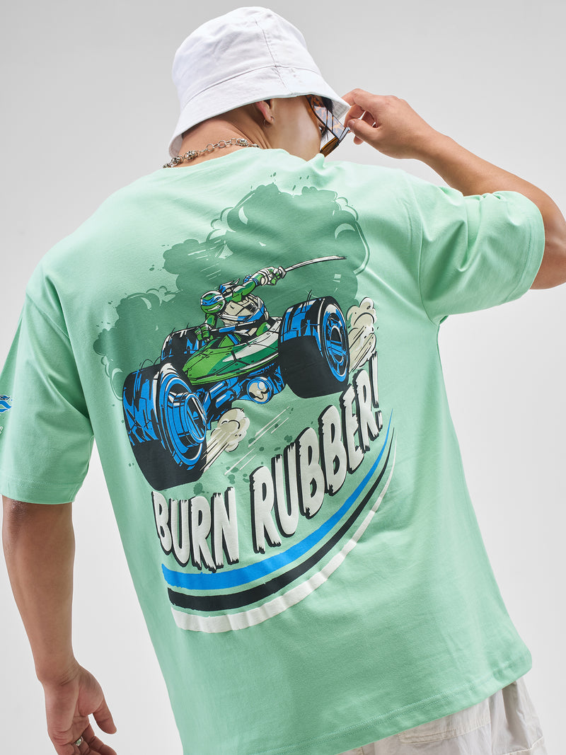 Highlander Men Green Ninja Turtles Printed Round Neck T-Shirt - Green - Image 1