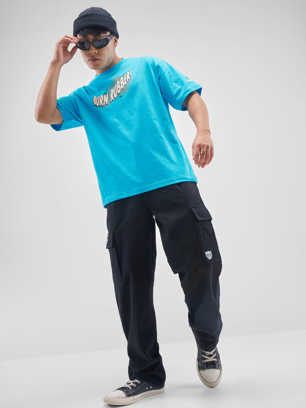 Highlander Men Turquoise Ninja Tutles  Printed Round Neck T-Shirt - Turquoise - Image 2