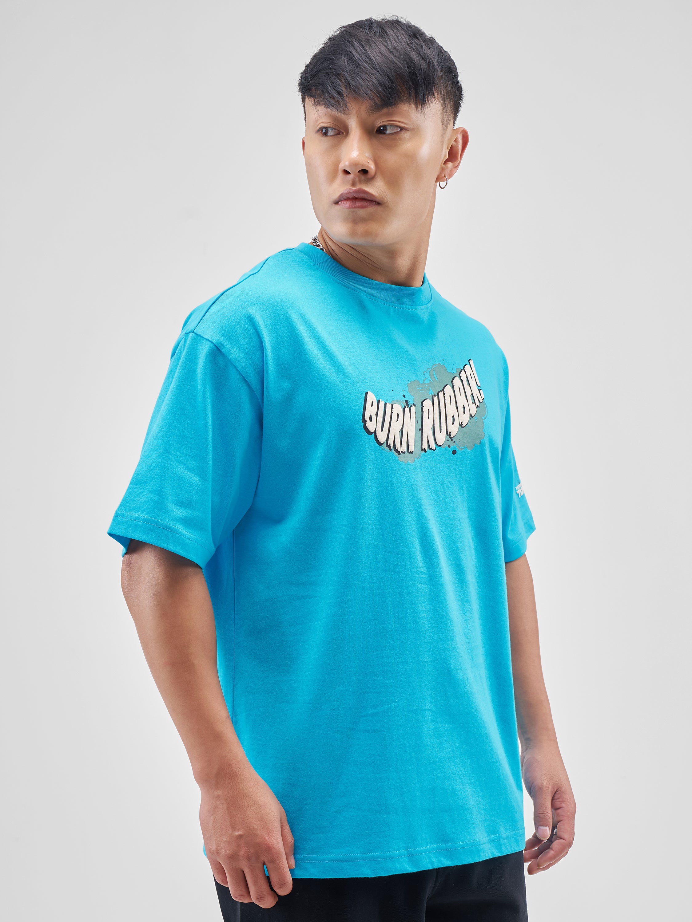 Highlander Men Turquoise Ninja Tutles  Printed Round Neck T-Shirt - Turquoise - Image 6