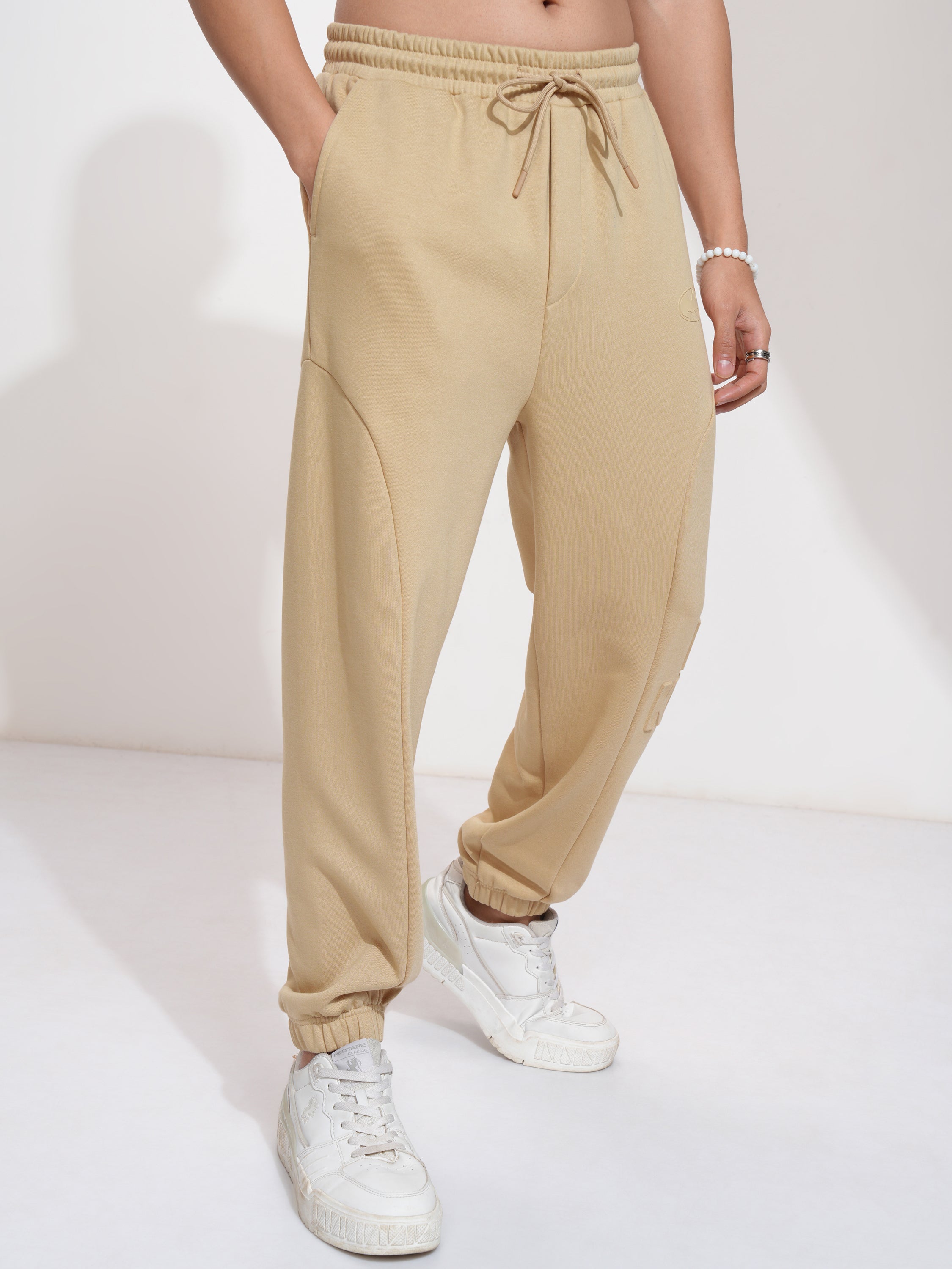 DC Comics By Highlander Men Dark Knight Brown Relaxed Fit Solid Joggers - Brown - Image 6