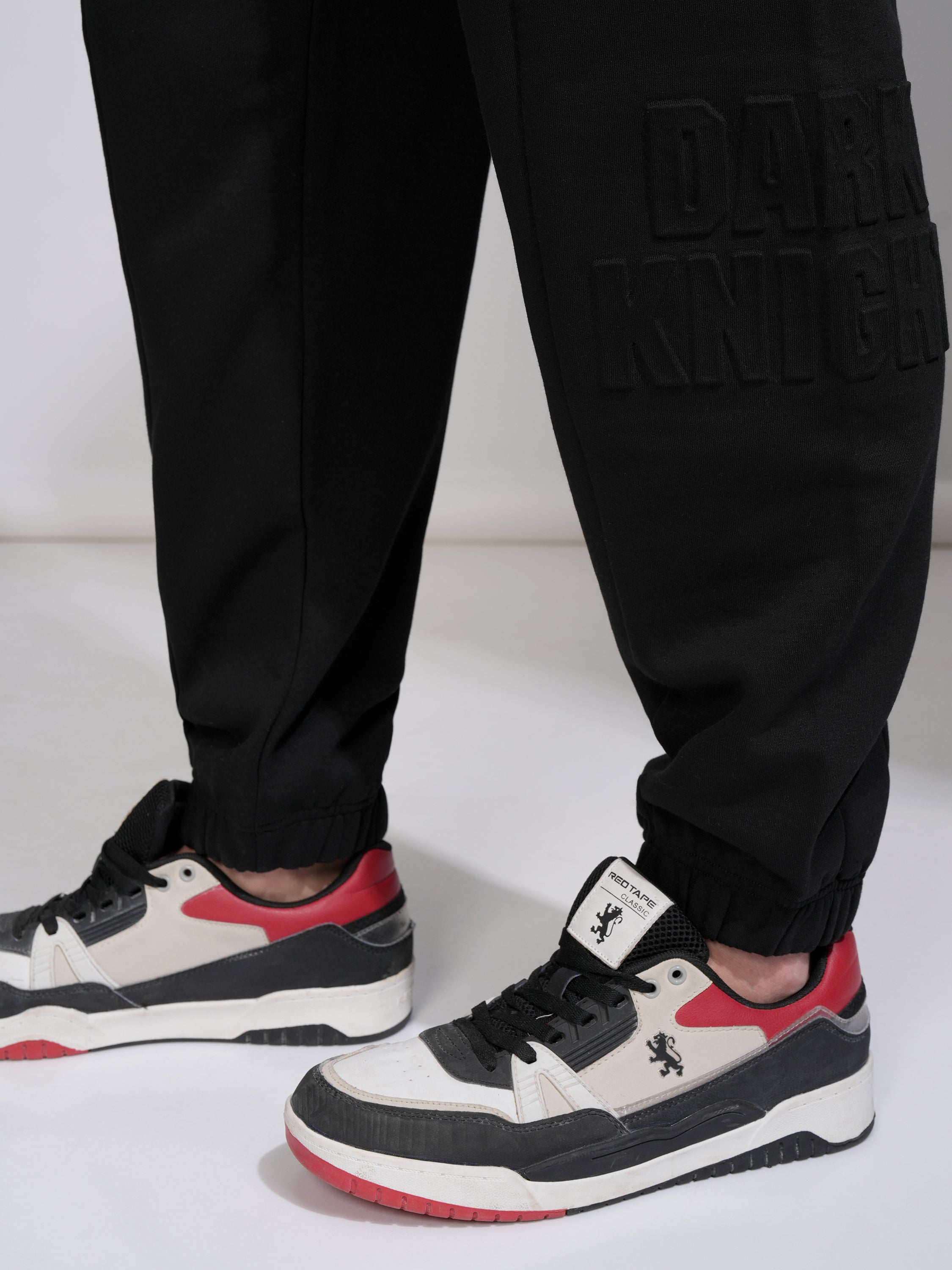 DC Comics By Highlander Men Black Batman Relaxed Fit Solid Joggers - Black - Image 7